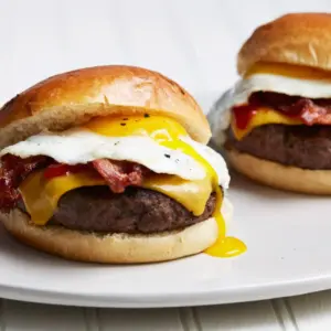 Breakfast Bacon Cheese Burger
