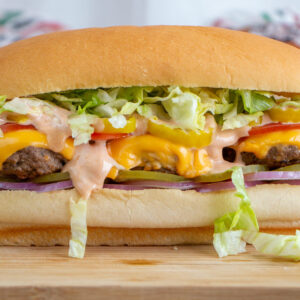 Cheese Burger Hot Grinder