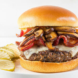Mushroom Bacon Cheese Burger